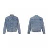 Mens Retro American Style Denim Jacket Loose Fit Collar Zip-Up Casual Outerwear Winter