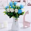 6 Heads Real Happy Flower 7 Colors Photography Photo Gift Valentine's Day Flowers Natural Simulated Rose Buds Home Decorative