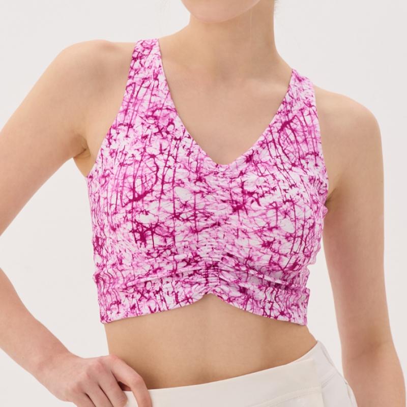Huit Euro Jersey Shirring Bra Top Htwtb4i11t