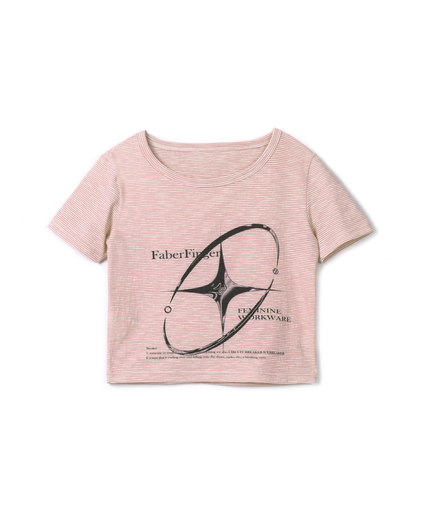 Pabeleupinggeo Signature Glitter Printing T-Shirt (Pink)