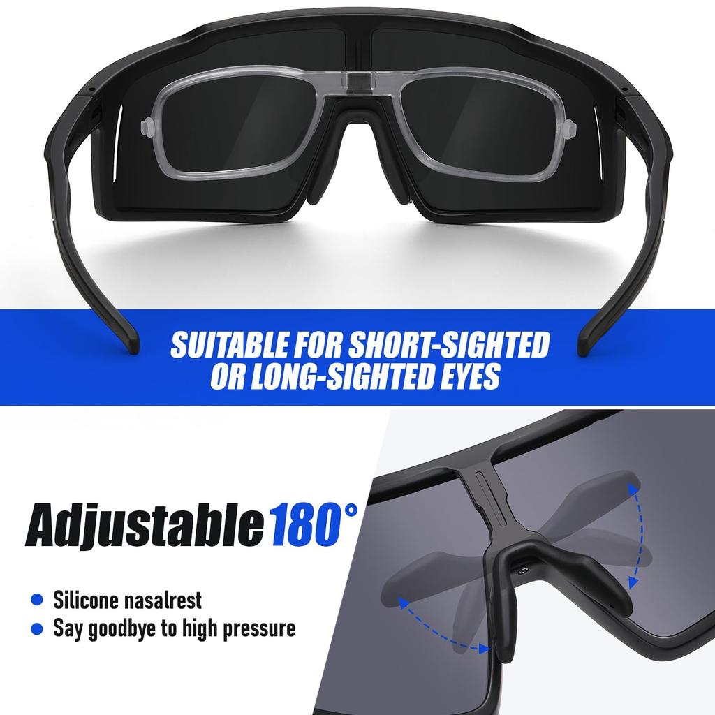 DUCO Men's Polarized Sports Sunglasses with UV400 Protection for Cycling, Baseball, Tennis, Driving, Running, Fishing, Golf, Marathons, and Skiing,