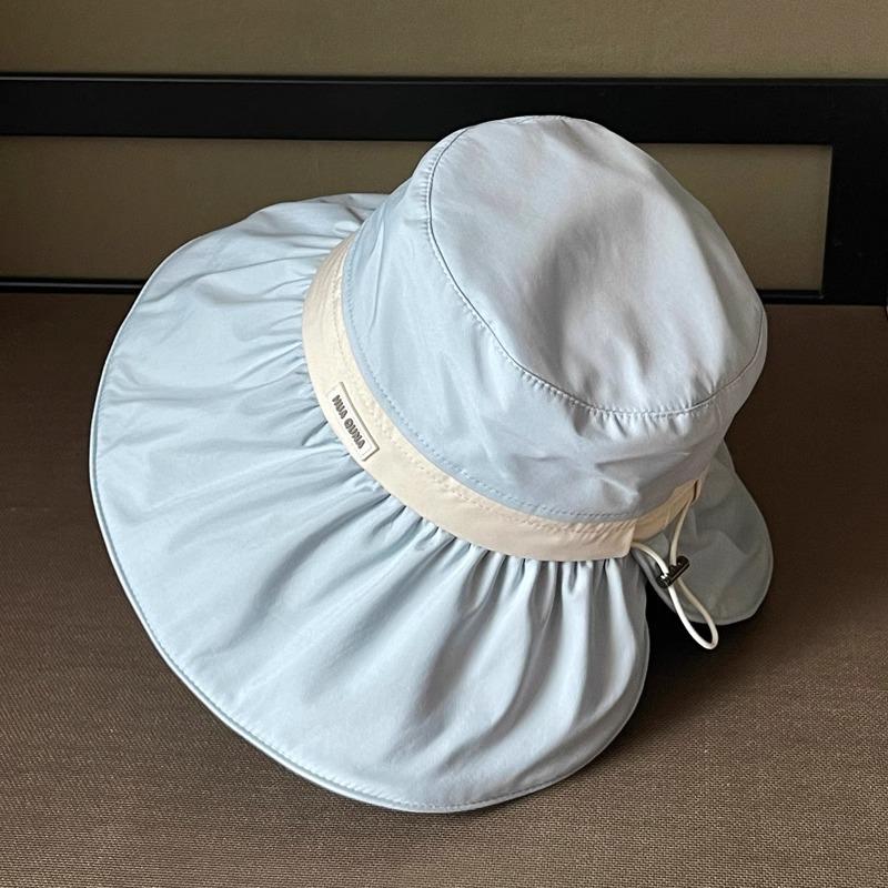 Sunscreen bucket hat female face small summer outdoor travel hat sun hat UV protection sun hat