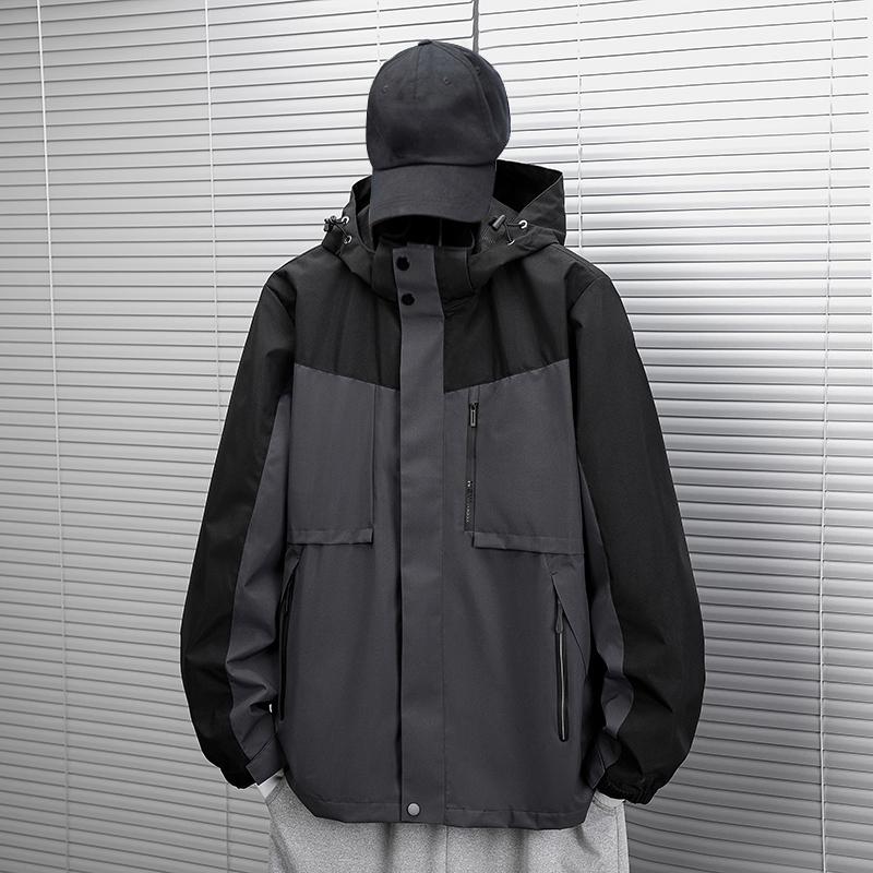 

Мужская уличная водонепроницаемая куртка, осенние тактические куртки, верхняя одежда, повседневное пальто для путешествий и альпинизма 8XL серый