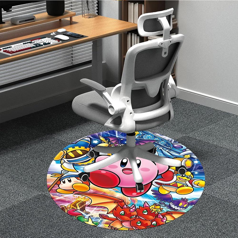 1pc Kirby Office Round Area Rug, Bedroom Living Room Home Decor, Room Deco,  Offic a1016184 80cm by 80cm