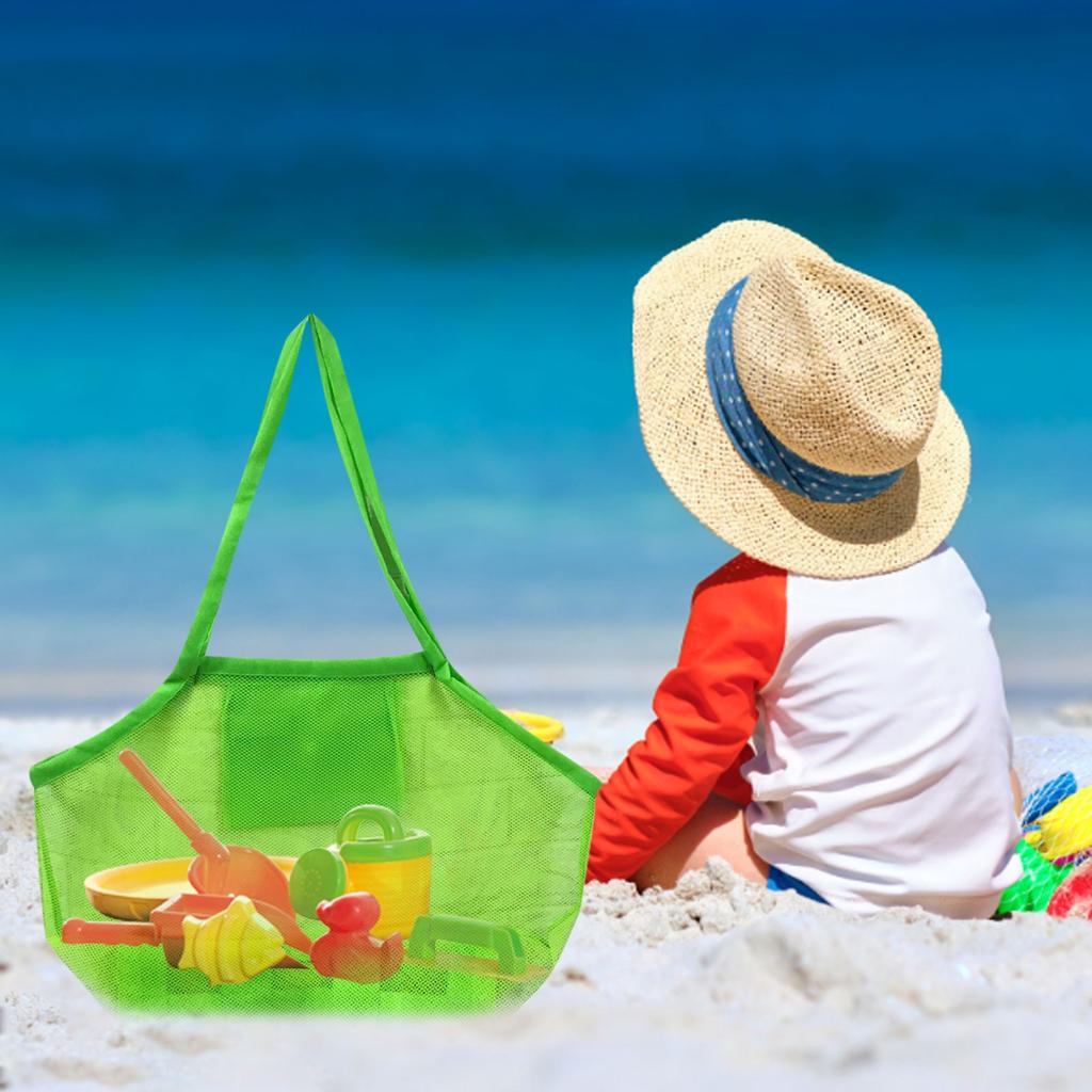 Mesh Beach Handbag Children's  Storage Bag, Suitable For Outdoor Beach Storage Bag, Foldable
