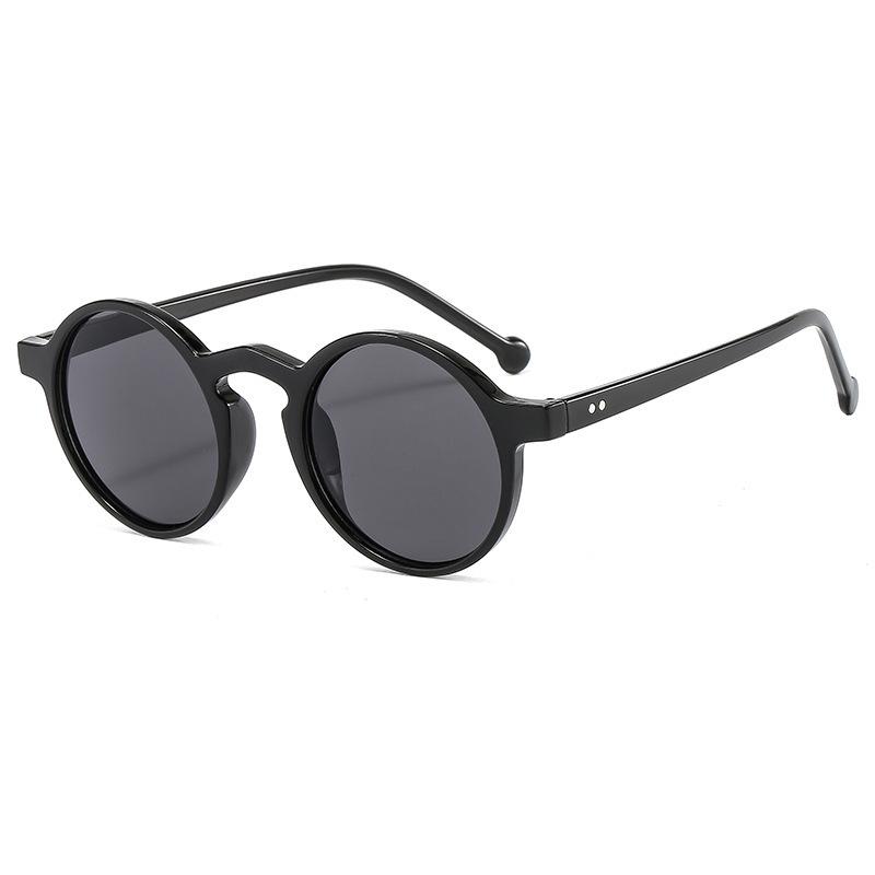 Trendy Women's Retro Round Frame Anti-UV Sunglasses