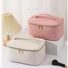 Aylashine Makeup Cosmetic Storage Woven Style Portable Cosmetic Large Capacity Flip for Multiple Colors Portable Travel Waterproof Multifunctional