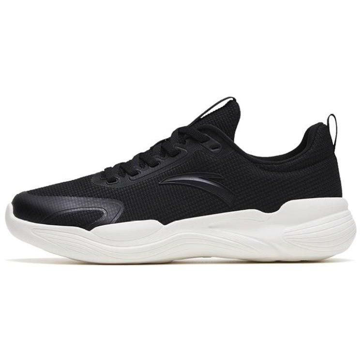Anta Fabric Slip Resistant Abrasion Resistant Low top Training Shoes Women's Black White 122317713-1