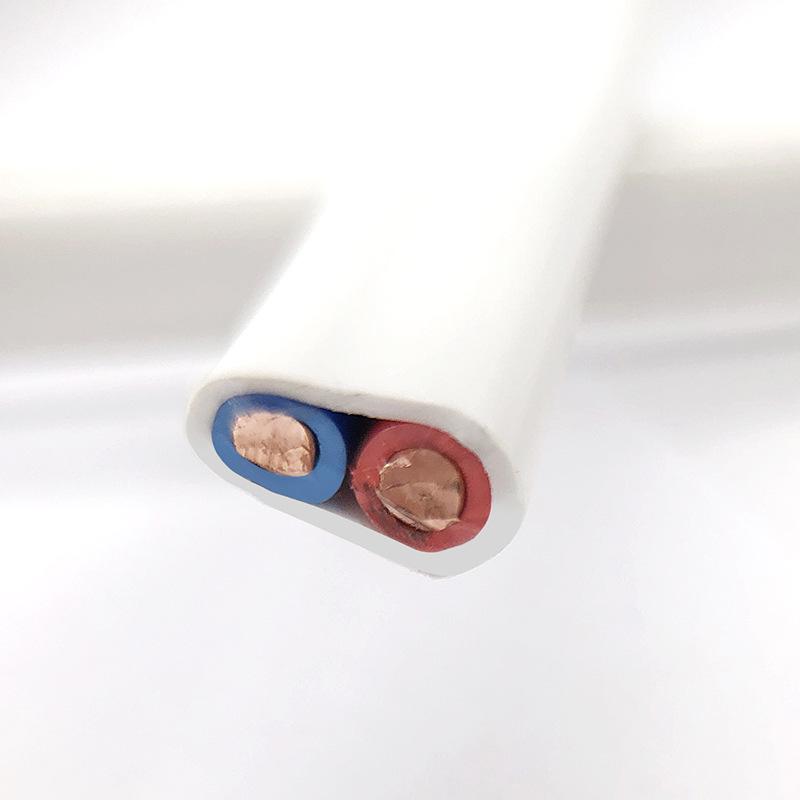 

Zhujiang BVVB Copper Core Flame Retardant Wire, White Sheath, Sizes: 2x1.5, 2x2.5, 2x4, 2x6 Square. 2x1.5mm White Sheath Hard Wire 100m