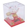 Solar Waving Cat Light Sensing Automatic Waving Arm Lucky Cat Statue for Office Store Restaurant White