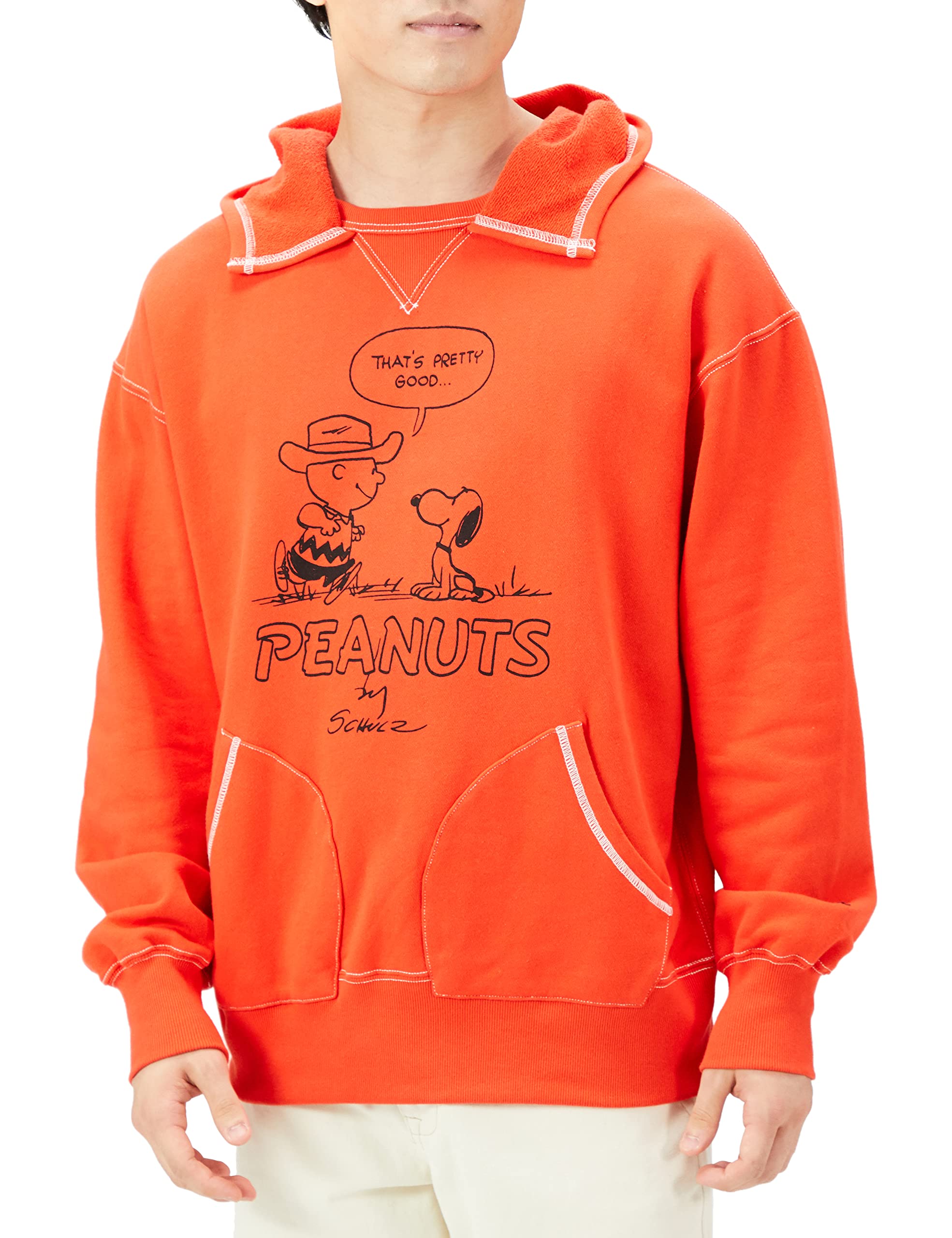 

Lee Official Collaboration Print Size L Hoodie, Men s, Red,