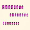 Square Press On Nail Flower Fake Nail Glues On Nail Artificial Acrylic Nail 24pcs Stick On Nail for Womens and Girls