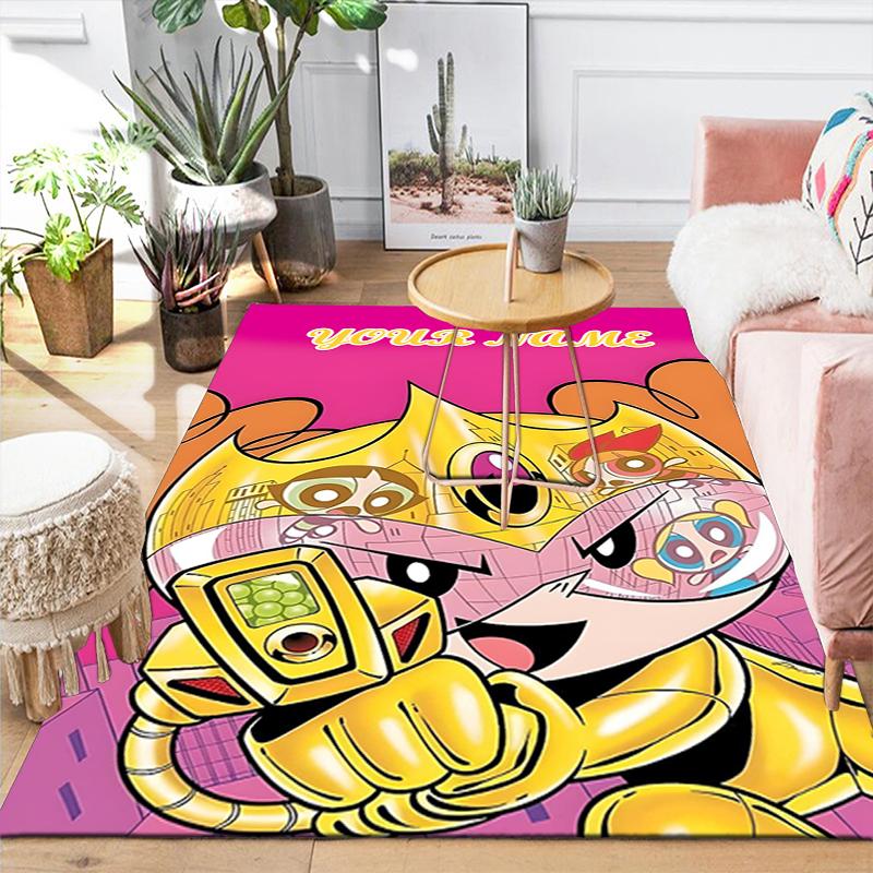 Custom 1Pc Powerpuff Girls Fan Art Rug Office Carpet Indoor Outdoor Entrance Doormat Nonslip Soft And Comfortable Living Room D491515