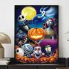 5D DIY Diamond Art Painting Kits for Adults, Halloween Skull Full Round Crystal Diamond Kits for Beginner for Home Wall Decorate