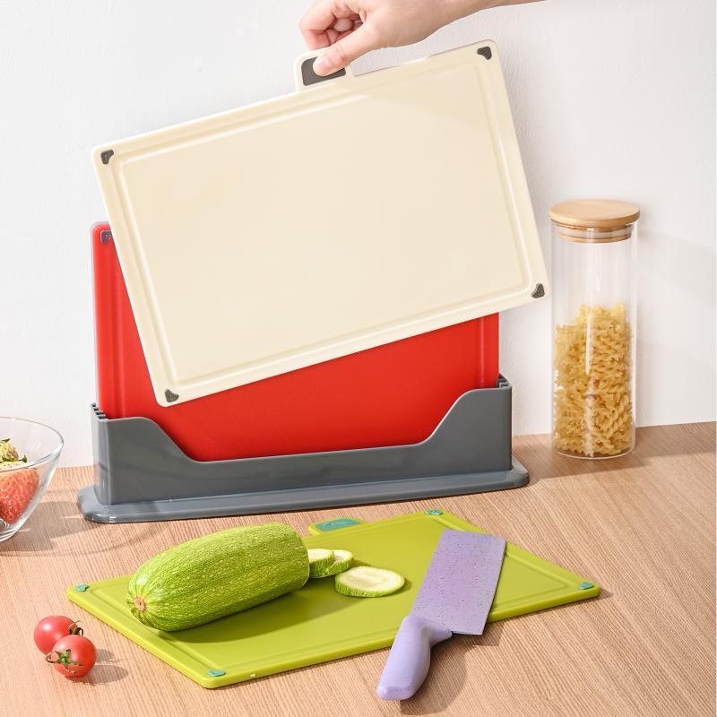 Ensemble de planches à découper en plastique 4-en-1 Zhi Shi pour classification