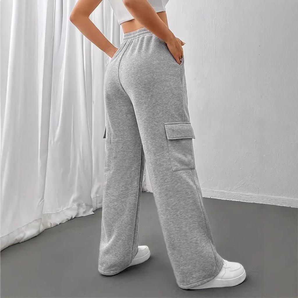 Autumn Women's Plus Size Straight Work Pants Athletic Casual Loose Sweatpants