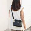 Portable Embroidery Heart Shoulder Bags Solid Color Large Capacity Messenger Bag PU Leather Women's Handbag Women
