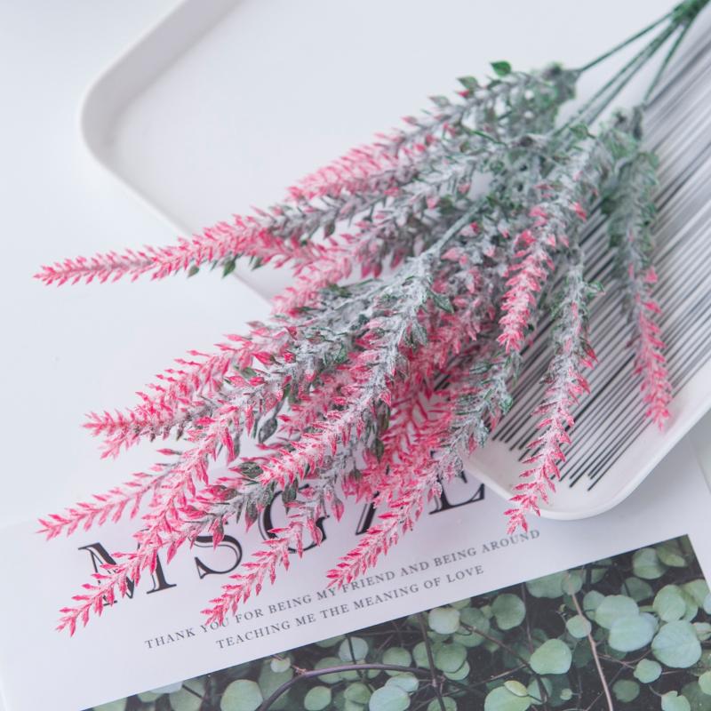 1Pc Artificial Plants Scrapbook Plastic Lavender Vases Home Decor Ornamental Flowerpot Party Wedding Decorative Flowers Diy Gift