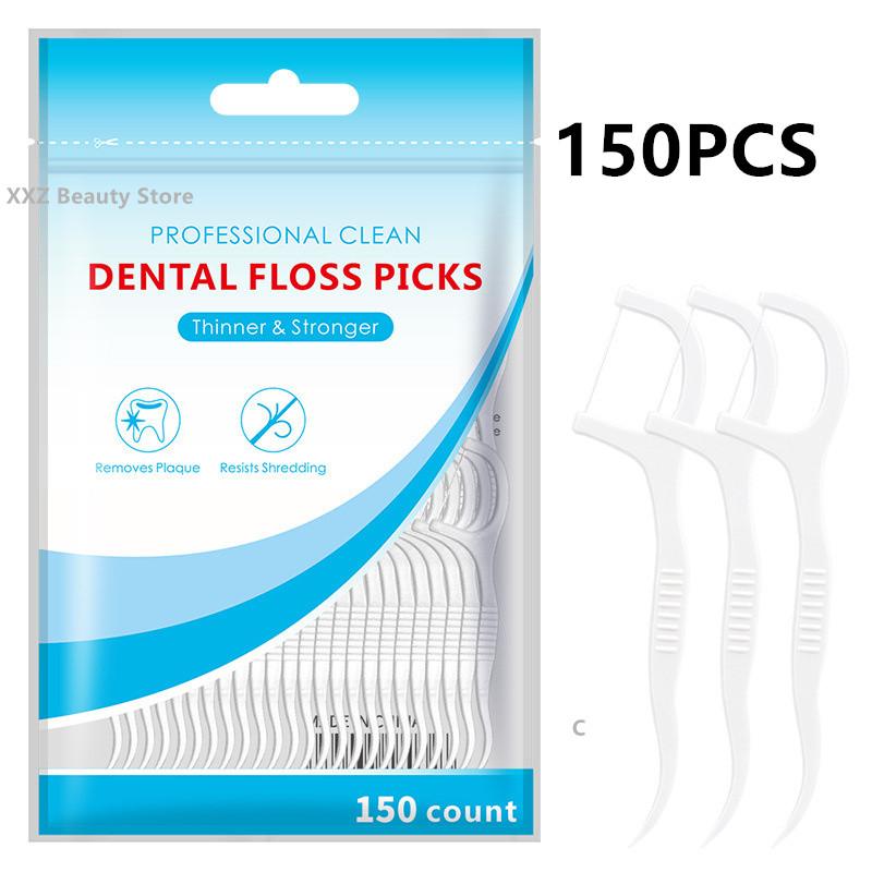 50/150/300PCS Dental Floss Dental Floss Picks Clean Between Teeth Interdental Brush Toothpick Floss Picks Oral Hygiene Care