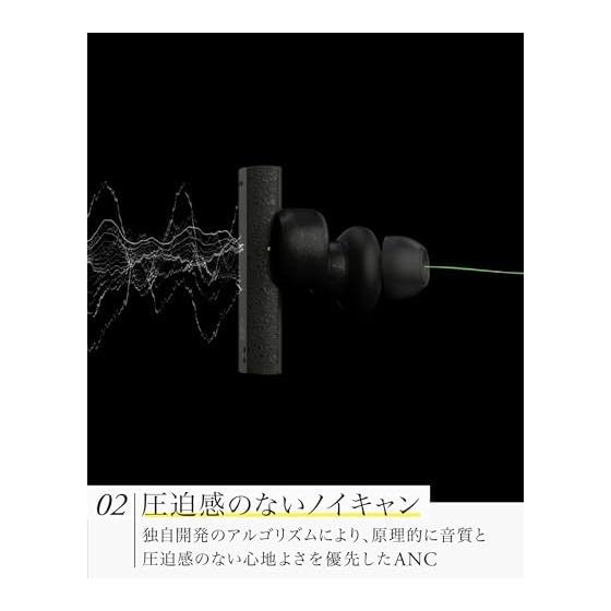 Flagship Class Completely Wireless Earphones Final ZE8000 BLACK IPX4/aptX Adaptive/Snapdragon Sound compatible/Music/Remote work/Sports