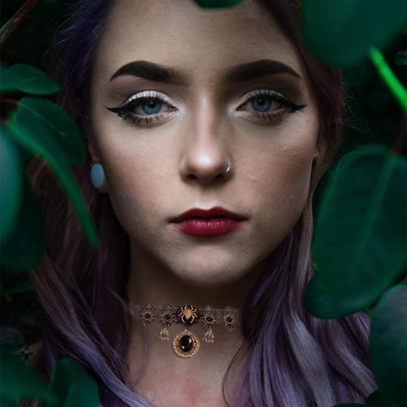 Gothic Lace Choker Necklace With Spiders Pendant Your Unique Style With This Gothic Lace Choker