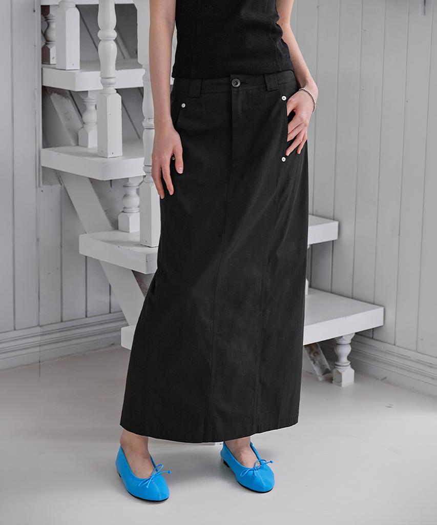 Leondeondada Classic Panel Maxi Skirt, 2Colors