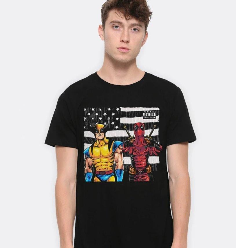

26 Deadpool and Wolverine Hip-Hop Stars T-Shirt Unisex T-Shirt S разноцветный