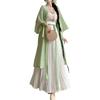 Set Hanfu Stile Dinastia Song per Donne - Manica a Velo Gonna Pieghettata Outfit Cinese Migliorato per il Pendolarismo Quotidiano