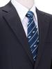 COLORATA Spotted Seal Necktie (145 X 8.5cm / Navy / Striped / 100% Silk / Jacquard Weave) Animal/Animal Gift
