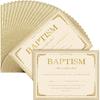 Fainne 50 Pcs Baptism Certificates for Church 11 X 8.3 Inch Baby Dedication Certificates with Elegant Border for Baby Baptismal Award Christening