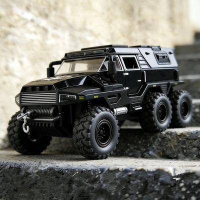 1:32 Conqueror Alloy Police Explosion Proof Vehicles Diecast Metal Off-road Armored Vehicles Car Model Sound Light Kids Toy Gift