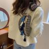 Weave Crossbody Bags Female Tassel Waist Bag Retro Leather Shoulder Packs