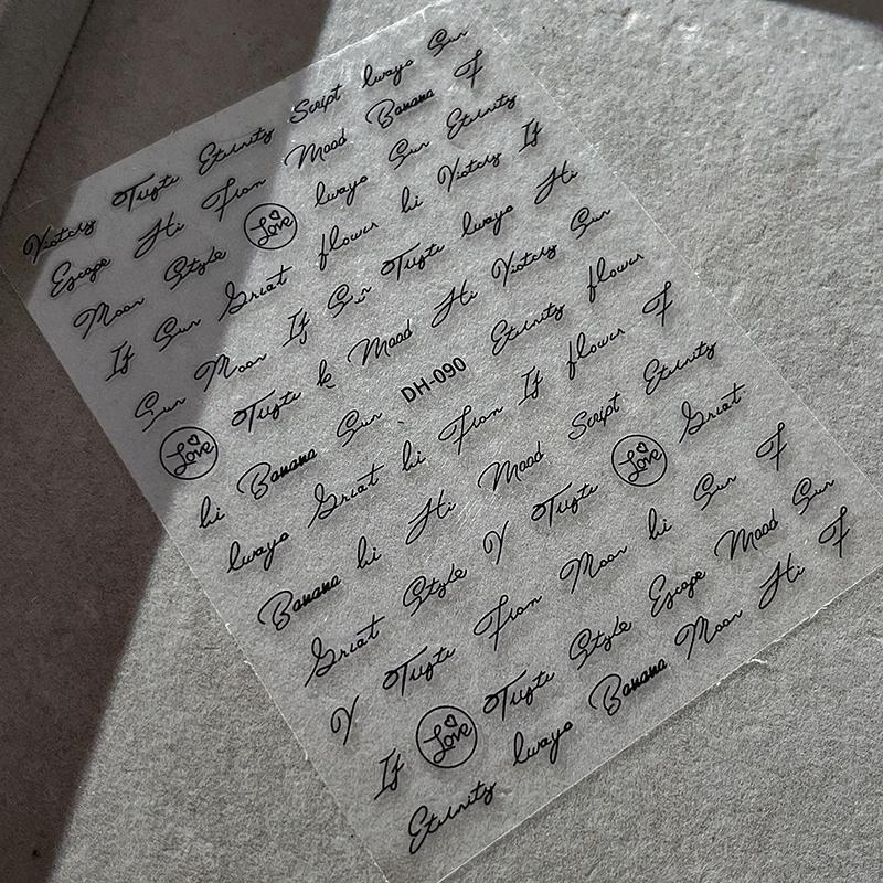 1Pcs Letter Nail Art Stickers 3D Adhesive Stickers Manicure Stickers Nail Decal Nail Decoration Nail Supplies Accessories