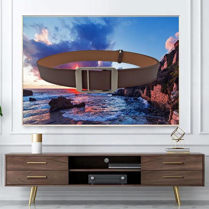 Stylish Unisex Pu Denim Belt For Trendy Casual Fashion Versatile And Simple Design