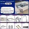 Yipan Stainless Steel Kitchen Sink with Wall-Mounted Support Bracket
