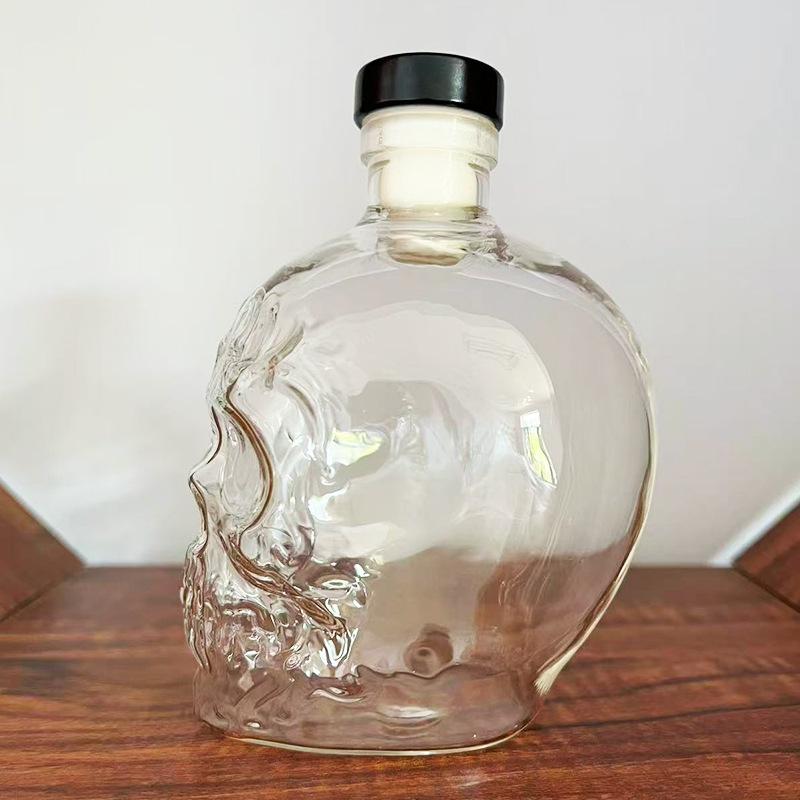 Decantador de Whisky Calavera - Diseño Único de Botella de Vidrio