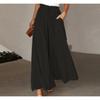 New Summer Women's Wide-leg Trousers Elastic Belt Wide-leg High-waist Long Skirt Pants Women