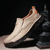 2025 New Large Size Men's Shoes Loafer Casual Shoes Outdoor Tooling Leather Shoes Spring Low-top Foot Stitching Handmade Shoes