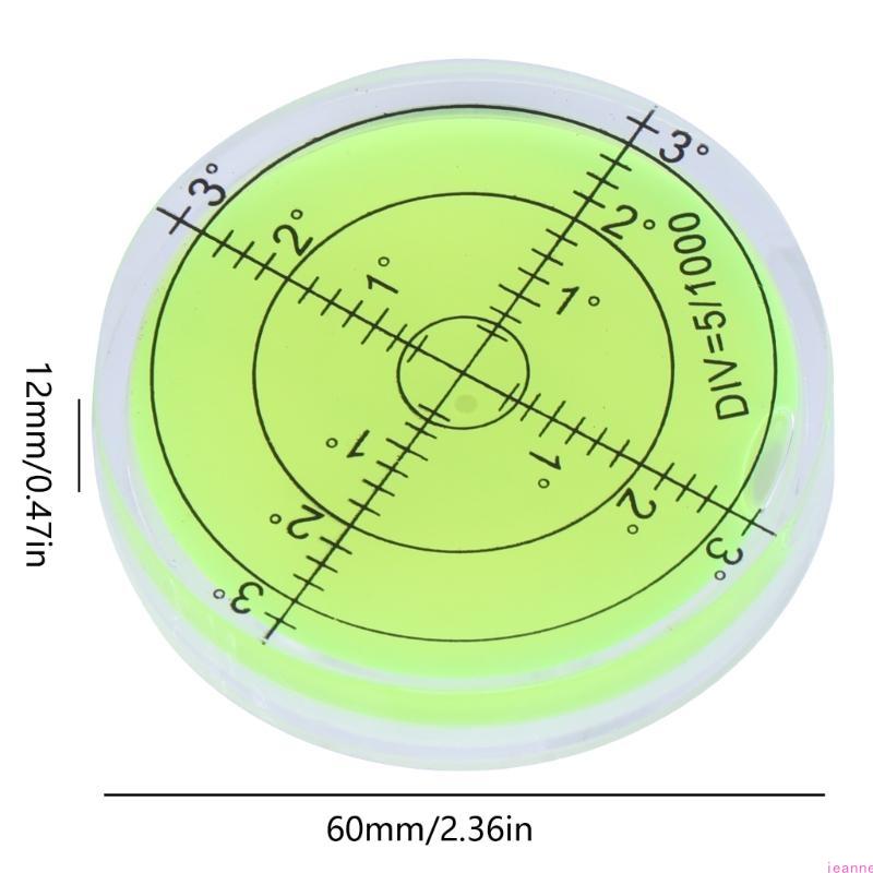 60mmx12mm PMMA Bubble Degree Mark Surface Level Round For Measuring Tool