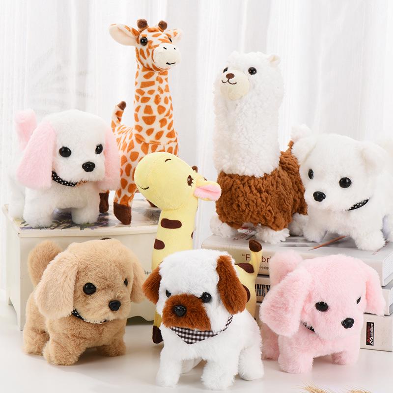 Interactive Walking Barking Plush Puppy Toy for Early Education