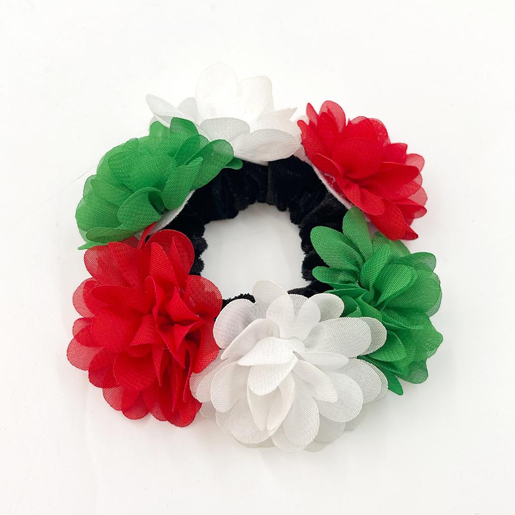 Flower Hair Rope, Ponytail, Headband, Suitable for Carnival Party, Fan Headwear, Big Intestine Circle, Female