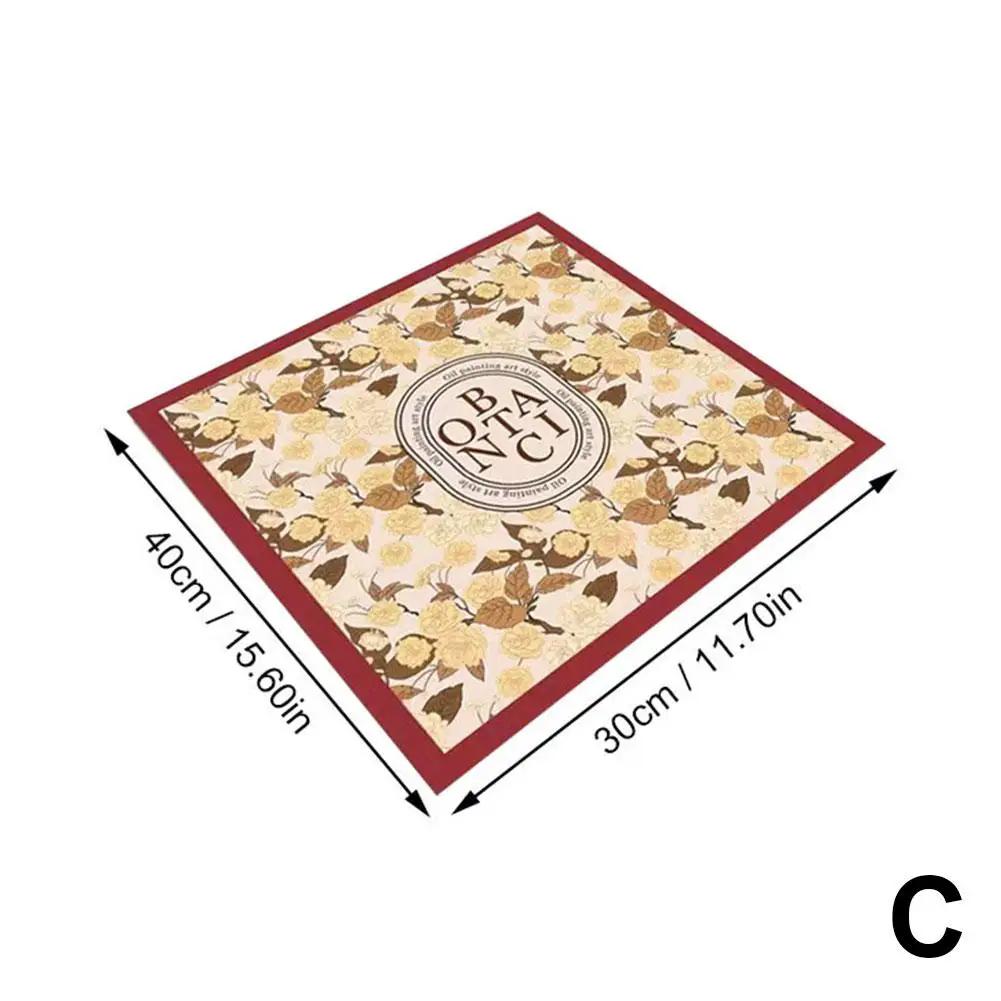 Washing Machine Dust Cover Anti-skid Kitchen Drain Printed Pad Refrigerator Super 40*50/30cm Absorbent Oven Pad Dustproof M J1M3