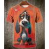 Men's T-Shirt Summer Casual Tops 3d Funny Animal Print T-Short Sleeve Beach Vacation O Neck T-shirt For Men Man Clothing