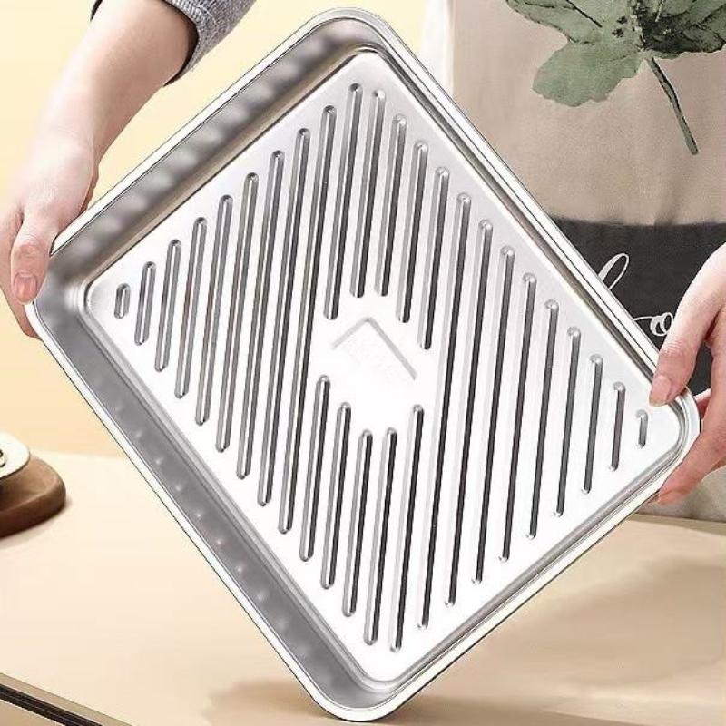 Kuchyňský úložný box Organizér do lednice Nerezové nádoby na potraviny Podnos na knedlíky Ovoce Zeleninu Maso Dort