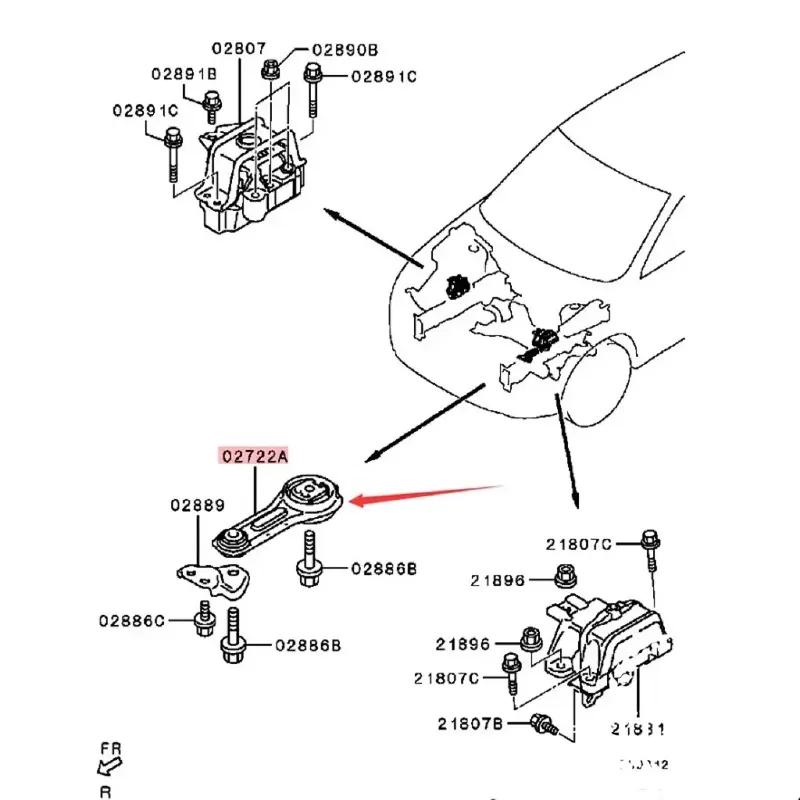 Baificar Engine Lower Bracket Foot Thrust Torsion Rod 02722A 1092a223 For Mitsubishi Outlander Eclipse Cross 2013-