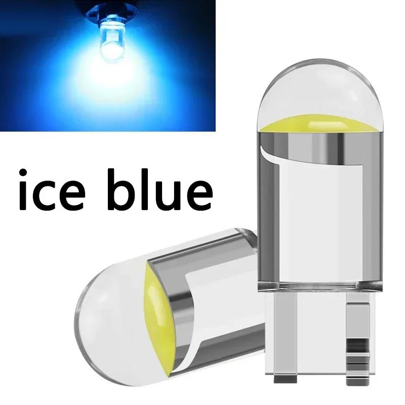 NEW 50PCS Car LED T10 W5W Canbus Glass COB 6000k Reading Dome Lamp Marker Wedge License PlateLight Bulb 168 194 192 DC 12V