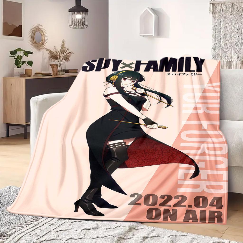 SPY×FAMILY Flannel Blanket Printed Design For Bedroom Sofa Bed Chair Travel Picnic -HE1