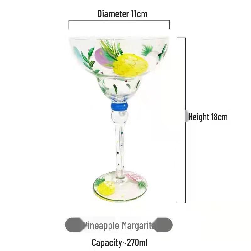 Hand-Painted Personalized Crystal Wine and Cocktail Glass