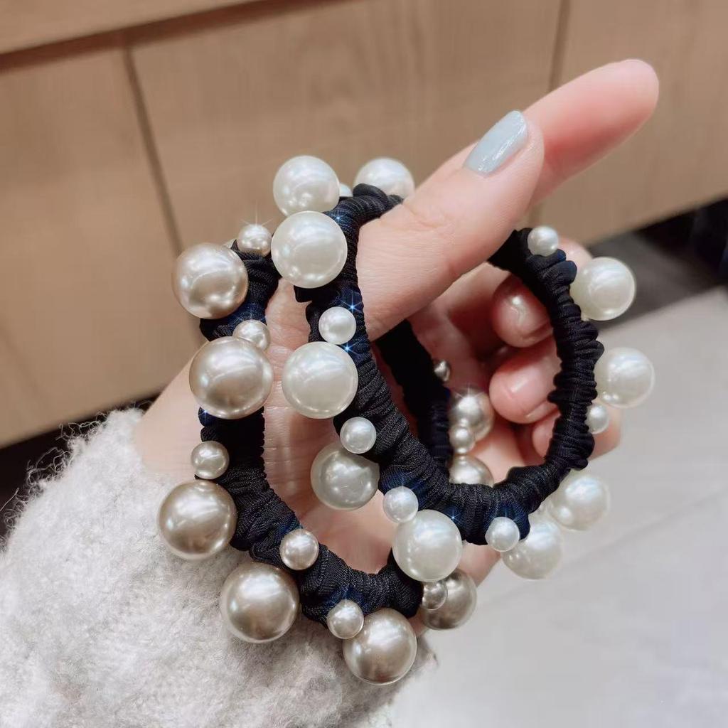Korean Pearl Elastic Hair Tie for Ponytails and Updos