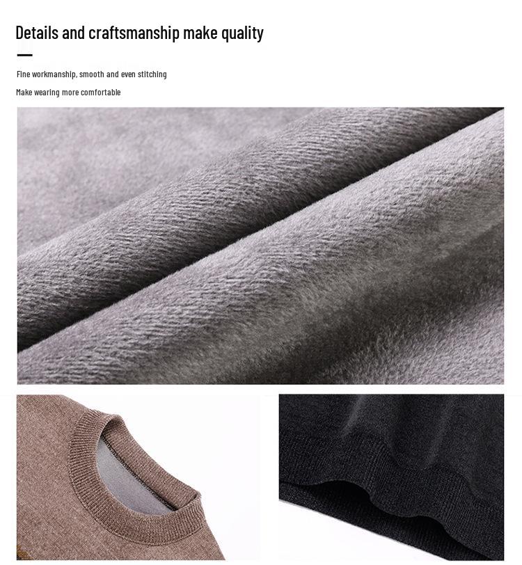 Winter Velvet Chenille Dad-Style Sweater: Warm, Thickened Knitwear for Men